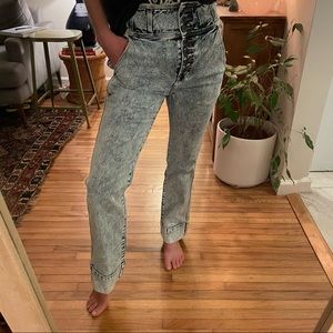 Ulla Johnson Acid Wash Boot Cut Jeans